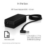 HP 13.3-inch Series Laptop Adapter Charger 65W 19.5V 3.33A Bluetip for HP Envy 15-j000 5 x360 TPN-Q146 X2 13(With Power Cable) - Image 4